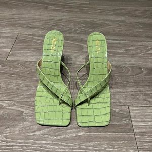Heeled Sandal- Green
